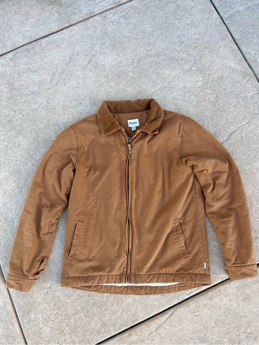 Rhythm. Men's Zip Corduroy-Collar James Jacket